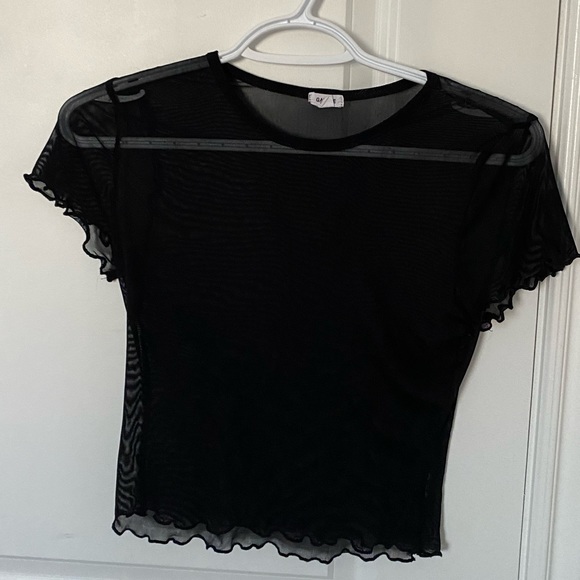 Black Mesh Tee - Picture 2 of 2